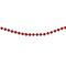 Metallic Beaded Commercial Christmas Garland - 66' x .15" - Red - Unlit